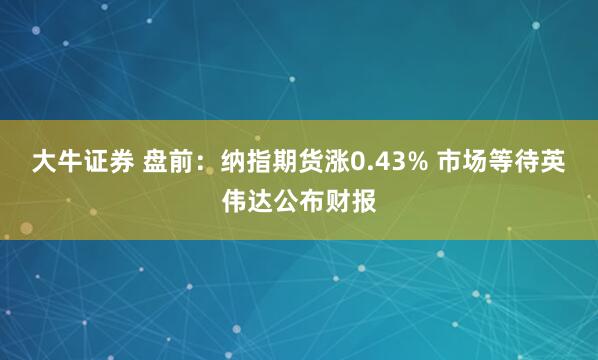 大牛证券 盘前：纳指期货涨0.43% 市场等待英伟达公布财报